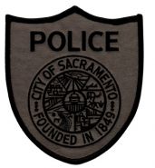 Sacramento, CA Police Department Shoulder Patch, Grey Subdued